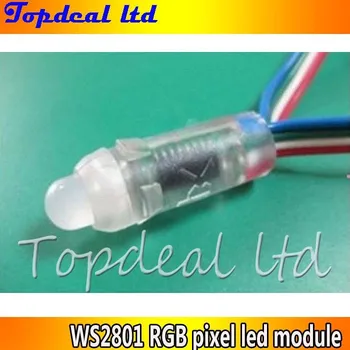 

12mm WS2801 pixel module, waterproof IP67; DC 5V input; full color; 50pcs a string for led word