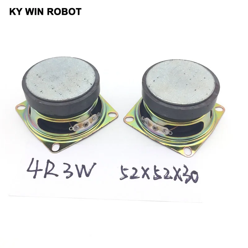 1 шт. высококачественный динамик 3 Вт 4R 52X52X30 мм квадратный Магнитный антимагнитный усилитель резиновая прокладка труба толщина 30 мм