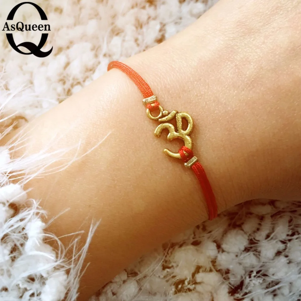 

Fashion Custom-Simple Bracelet OM Meditation Yogi Lotus OHM Seven Chakra Bracelet Adjustable Handmade Jewelry for Women