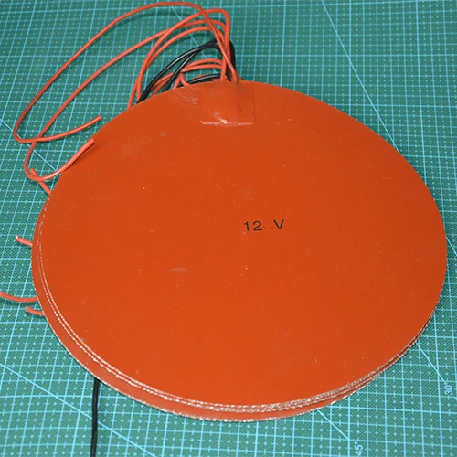 

Delta Kossel 3D printer DIY 250 mm round silicone rubber heating plate film mat 12V 200W Round Silicone Rubber Heater Mat 250mm