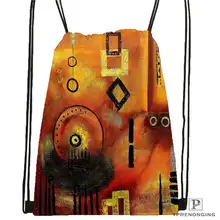 Пользовательские Gustav_Klimt@ 1 Drawstring сумка-рюкзак милый рюкзак дети сумка(черный назад) 31x40 см#20180611-02-98