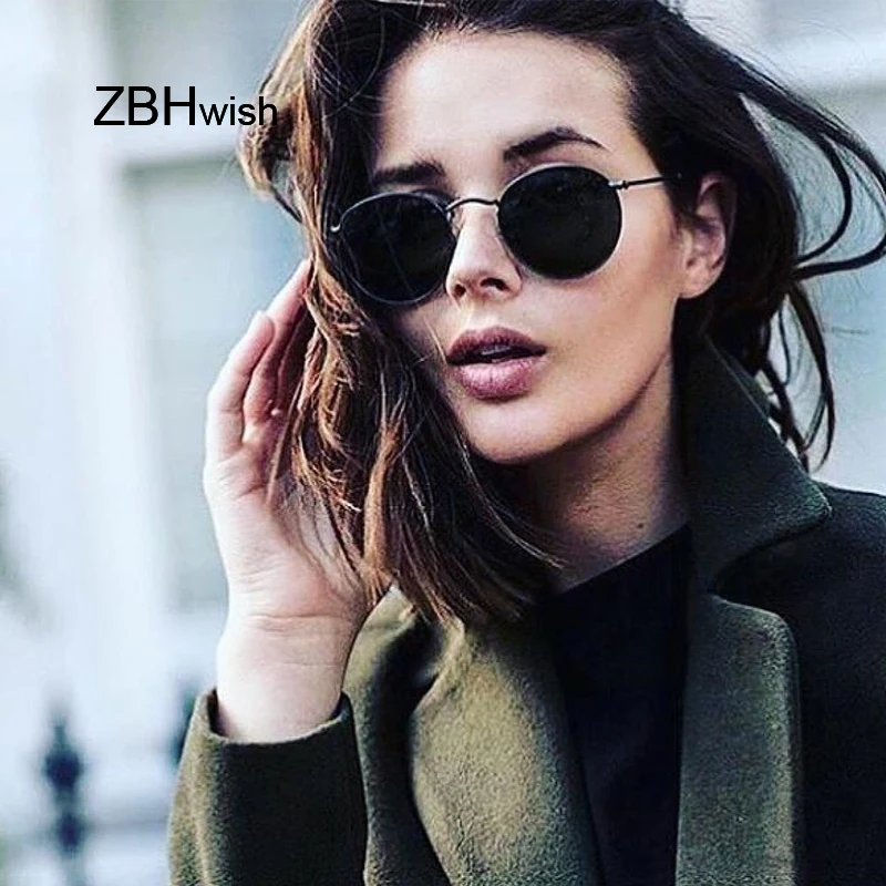

2019 Retro Round Sunglasses Women Brand Designer Sun Glasses For Women Alloy Mirror Sunglasses Ray Female Oculos De Sol
