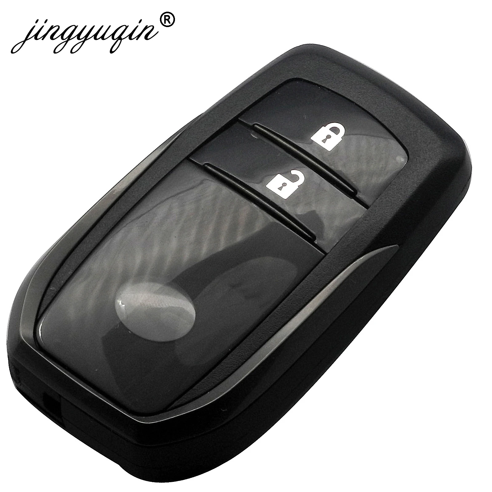 Jinyuqin для Toyota Camry RAV4 Crown Highlander Corolla, 2 кнопки, брелок для ключей, чехол для ключей автомобиля, брелок