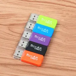 Мини USB 2,0 кард-ридер для Micro SD карты TF карты адаптер Plug and Play красочный выбор для планшетных ПК