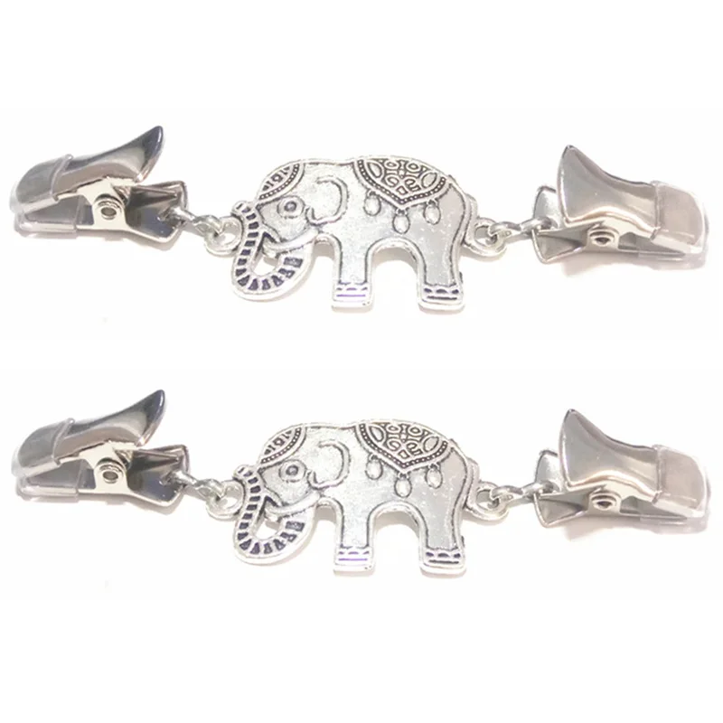 

Elephant Cloak Clasp Sweater Clips Shawl Cardigan Women Scarf Clamps Pins Dress Cinch Animal Costume Closure Clip