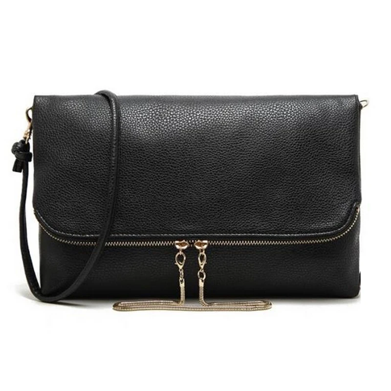 Casual women messenger bags leather handbag day clutch bags for women cross body shoulder bag women purse bolsas black