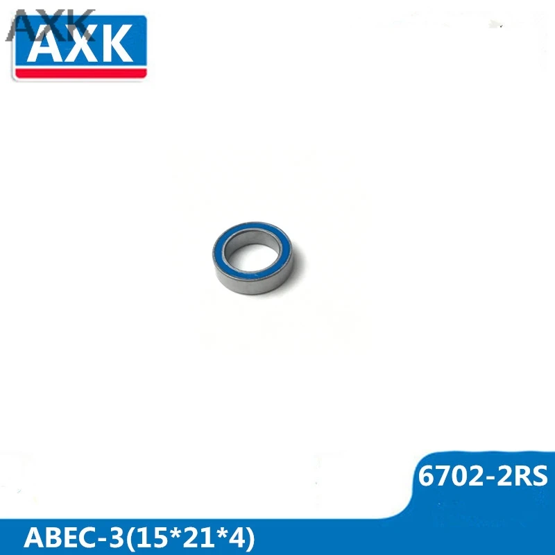 

AXK 4PCS 15x21x4 Blue Rubber Bearings ABEC-3 6702 2RS
