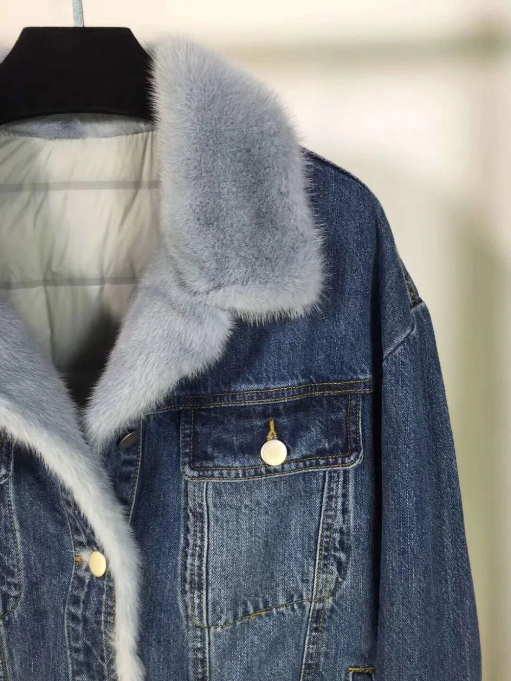 1809033 down coat with mink fur trimming LVCOMEFF (22)