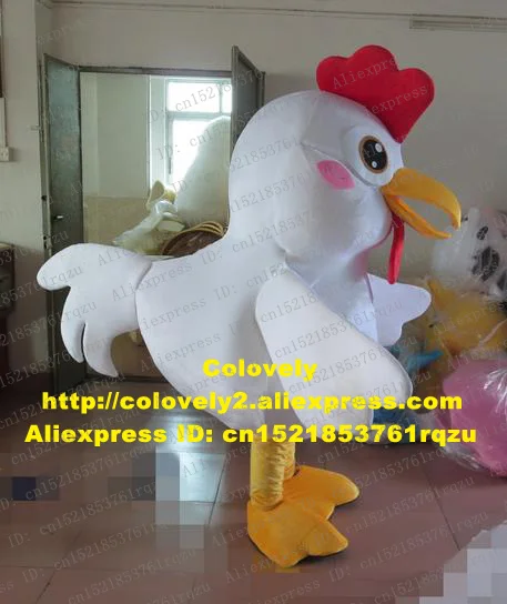 Huhn Chook Hahn Hahn Henne Küken Maskottchen Kostüm Erwachsene Cartoon Charakter Markieren Die Anlass Kommerziellen Straße zz6405
