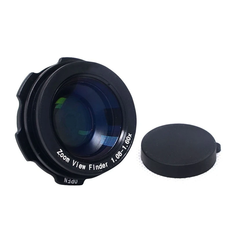 1.08x-1.6x зум видоискатель окуляр лупа для Canon Nikon Pentax sony Olympus Fujifilm Samsang Sigma Minoltaz Dslr камеры - Цвет: Black