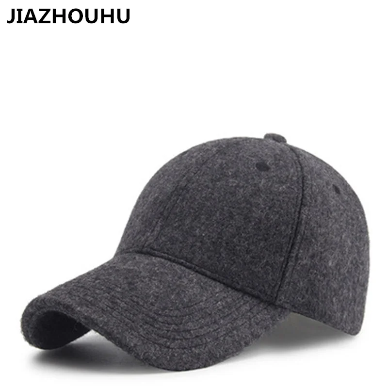 Толстая шерстяная шапка для папы, осенние мужские зимние шапки, уличная бейсболка для женщин, теплая бархатная кашемировая Кепка для папы, Кепка для мужчин