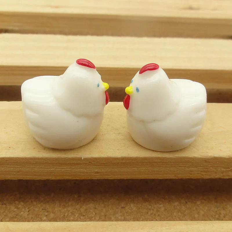 10pcs/lot resin solid simulation cartoon animal hen Chick 14*16mm crafts DIY dollhouse christmas Jewelry Making Findings | Украшения и