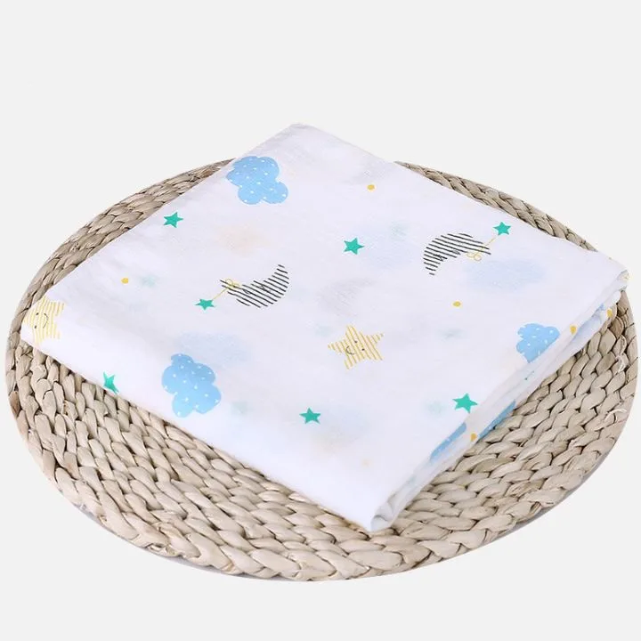 Новое Детское одеяло для новорожденных, муслиновое одеяло для новорожденных, хлопковое мягкое детское банное полотенце, Пеленальное Одеяло, марлевые пеленки - Цвет: Cloud