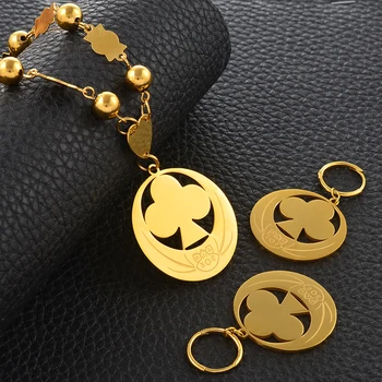 

Anniyo Micronesia Pendant Beads Necklaces & Earrings W/Spring Ring Marshallese Round Jewelry Guam Hawaii Wedding Gifts #098021