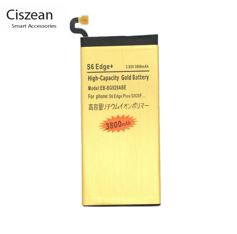 

Ciszean 1x 3800mAh EB-BG928ABE Gold Battery For Samsung Galaxy S6 Edge+ Edge Plus G928F G928A G928P G928T G928V G928S G928