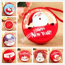 

Merry Christmas Cartoon Mini Money Box Metal Coin Purse Creative Children's Toys Christmas Tree Snowman Pendant Gift for Kid MB1