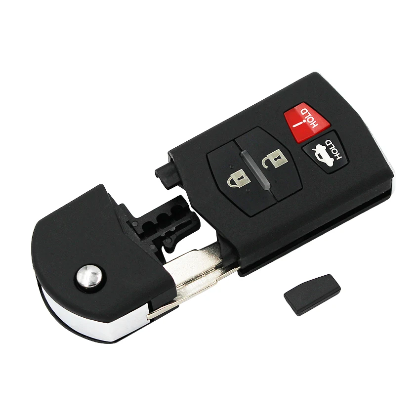 4 Button Remote Flip Key Fob FSK 313.8 MHz For Mazda 6 RX8 FCC:KPU41788 With 4D63