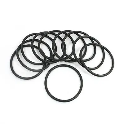 

10Pcs 65mm x 57mm x 4mm Mechanical Black Rubber O Ring Oil Seal Gaskets