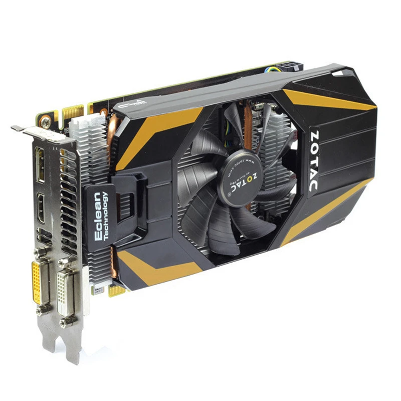 Оригинальная видеокарта ZOTAC GeForce GTX 650Ti Boost 1 ГБ GPU 192Bit GDDR5 Видеокарта VGA для NVIDIA GTX650 Ti 1GD5 Hdmi Dvi