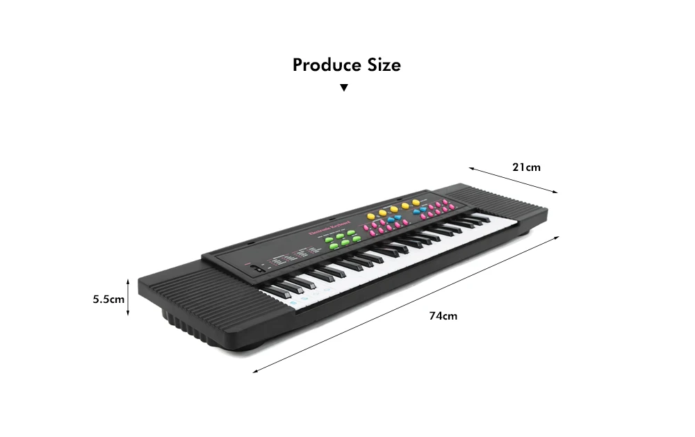 Children 44-Key 8 Tones 8 Rhythms Keyboard Electronic Piano Middle Electronic Keyboard With Microphone