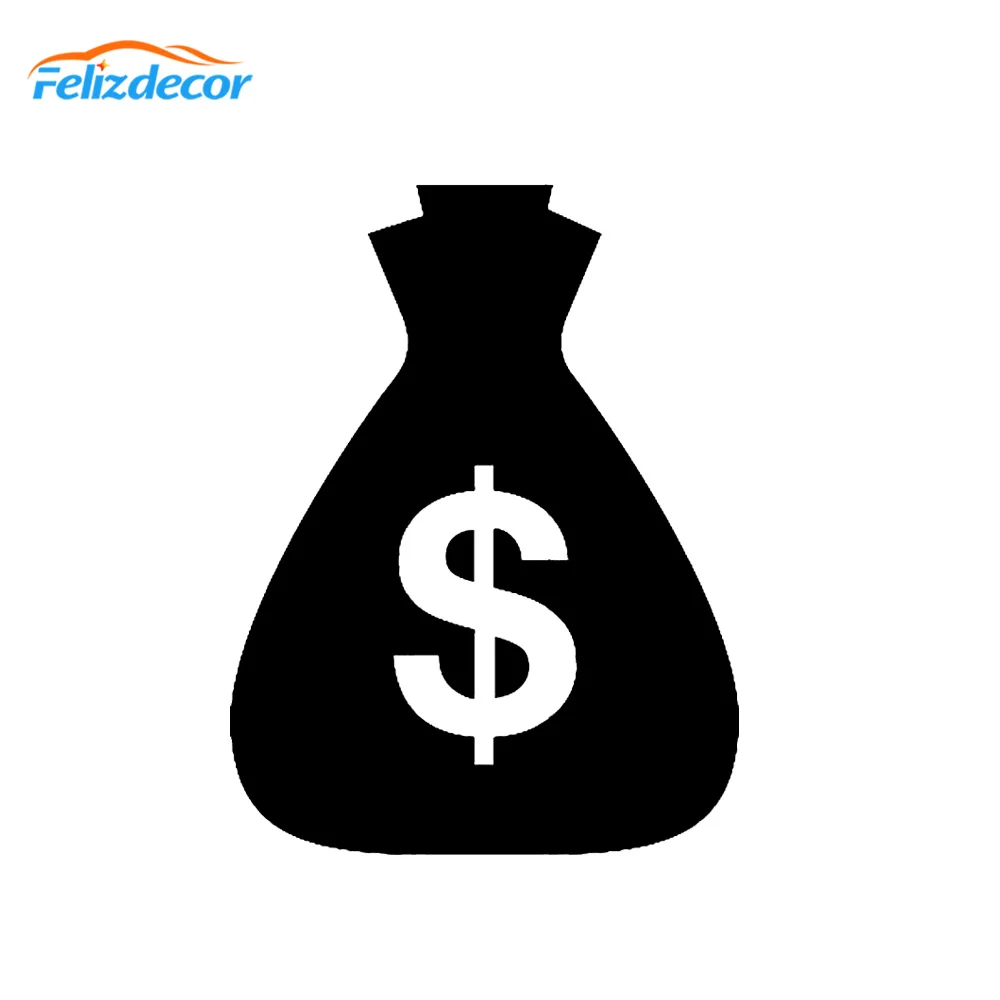

15*20cm Large Money Bag Sticker Car Decals Art Dollar Sign Car/Truck/Home/Laptop/Computer/ Decal Removable Vinyl Classic L866