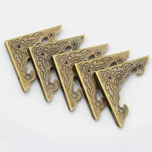 Boîte à cadeaux en laiton Antique, 12 pièces bricolage bijoux en Bronze, livres décoratifs, vin, protection d'angle en bois, garde pour la décoration artisanale de la maison