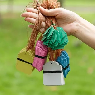 100Pcs/bag Waterproof Strip Line Gardening Labels Gardening Tree Signs Plant Hanging Tags Garden Labels Flower Tags Plant Lab