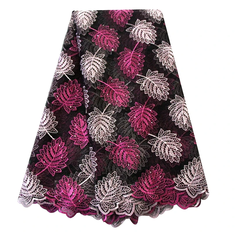 

PQDAYSUN Embroidery Swiss Mesh Material African Lace Fabrics Latest Nigerian Tulle Lace for Weeding Party High Quality Fabric