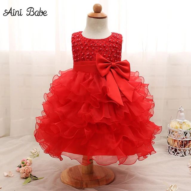 Aini Babe Newborn Baby Dresses For Baptism 1st Birthday Outfits Baby