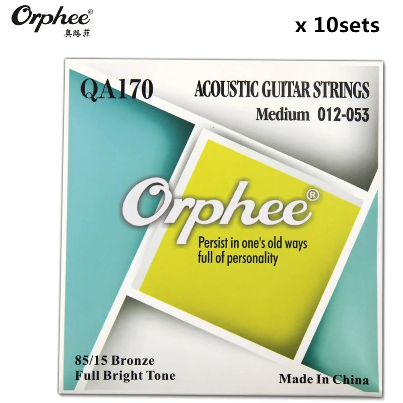Orphee QA170 012 053 Acoustic Guitar Strings 80/15 Bronze Hexagonal