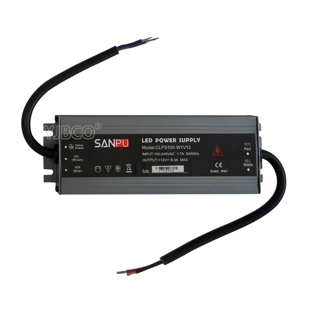 Ultra-fino da Fonte de Alimentação Conduziu o Motorista para a Tira Transformador Impermeável w - 100 120 150 200 Conduzida Ip67 Dc12v 60 2 Luzes e Iluminação