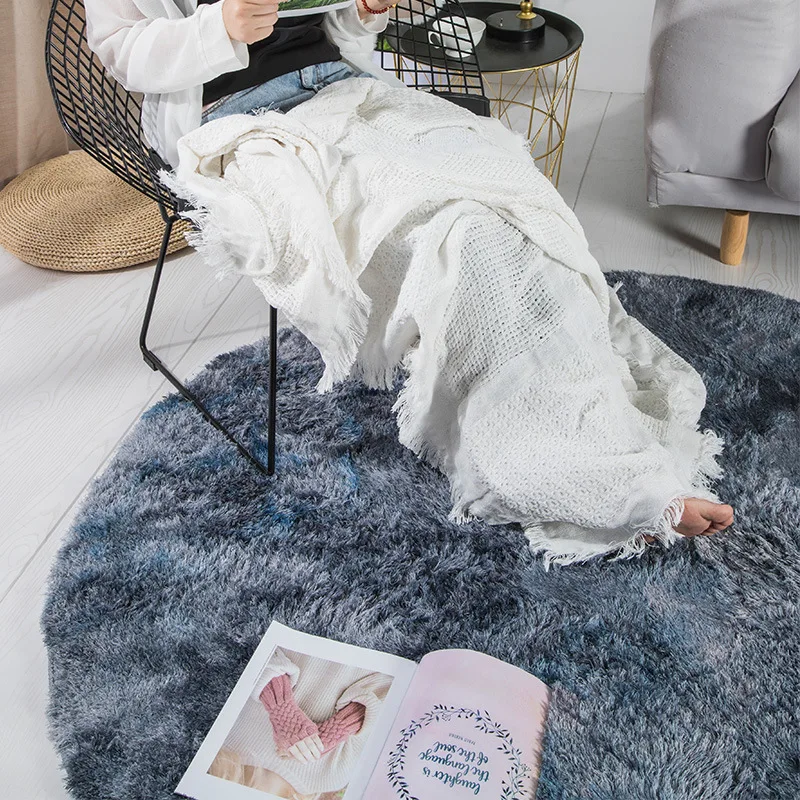 Online Neue Motley Plüsch Runde Weiche Teppiche für Wohnzimmer Schlafzimmer Flauschigen Teppiche Wohnkultur Shaggy Teppich Garderobe Tee Tisch Boden matten
