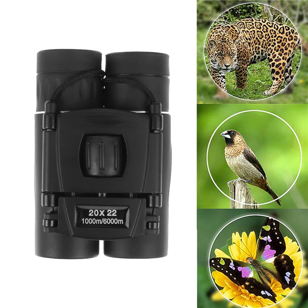 20x22 font b Binoculars b font Telescope Mini Dual Focus Compact Pocket size 1000m 6000m for