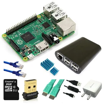 

Raspberry Pi 2 model B Start Kit/Case/Wifi/SD Card/HDMI /Heatsink/5V2A adapter/On/off Switch Cable/RJ 45 Network Cable/MainBoard