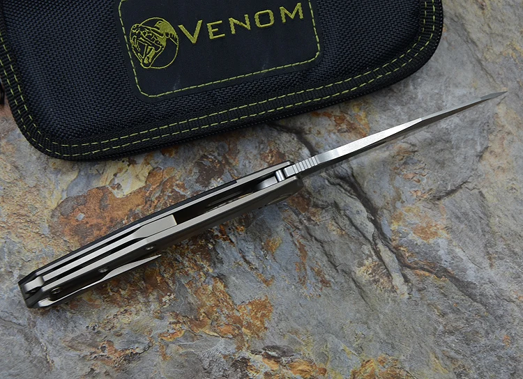 Складной Шарикоподшипниковый нож VENOM kevinjohn M390 ножи из титанового углеволокна для