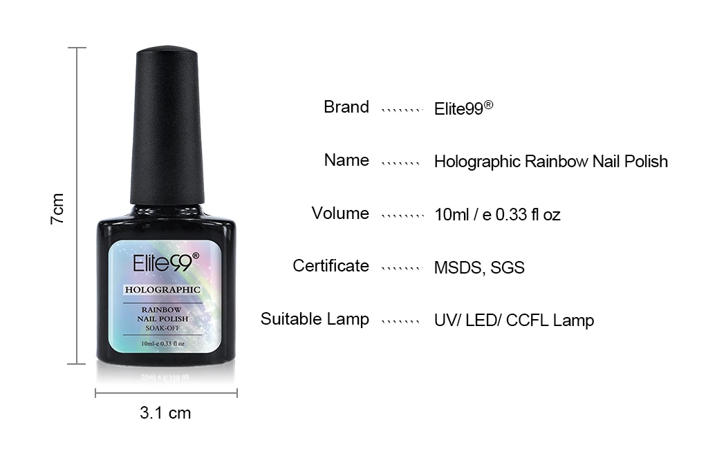 Elite99 Блестящий дождевик гель для ногтей УФ светодиодный Гель-лак сияющий блеск узоры для ногтей с блестками Дизайн длительная лаки для полировки