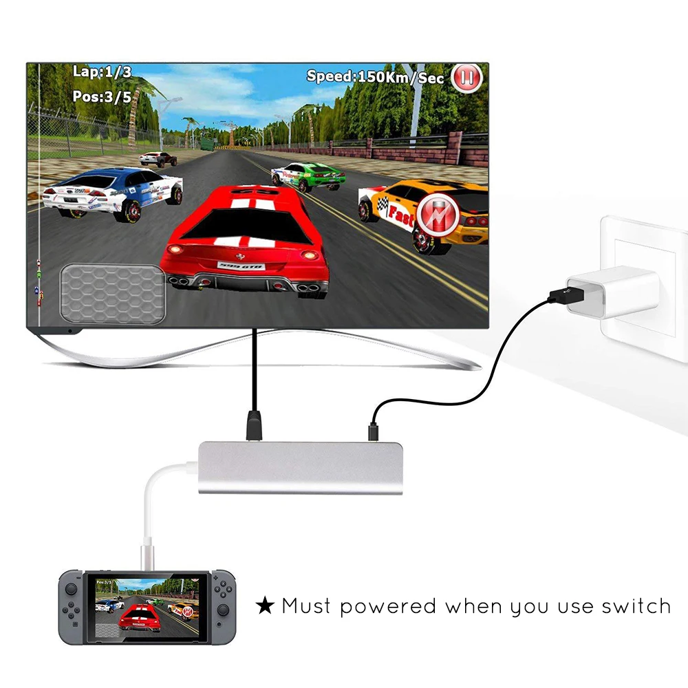 USBC 3 1 к HDMI 2USB 0 PD Зарядка 4 в 30 Гц док станция Тип C концентратор Поддержка для Samsung