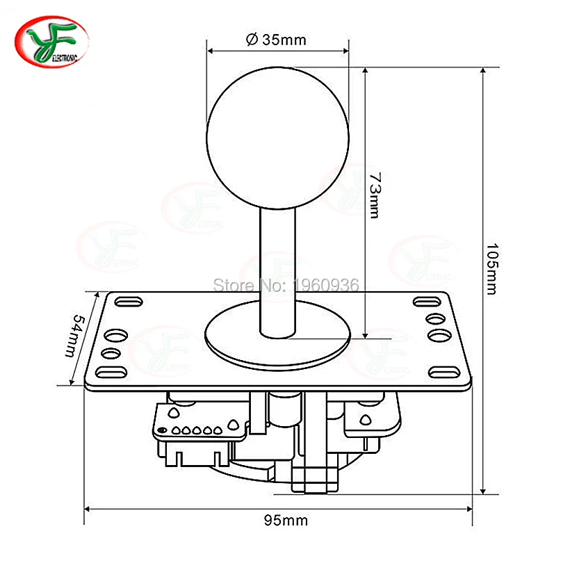 5 контактный аркадный джойстик копия SANWA JLF 8YT SK классический прочный для нулевой