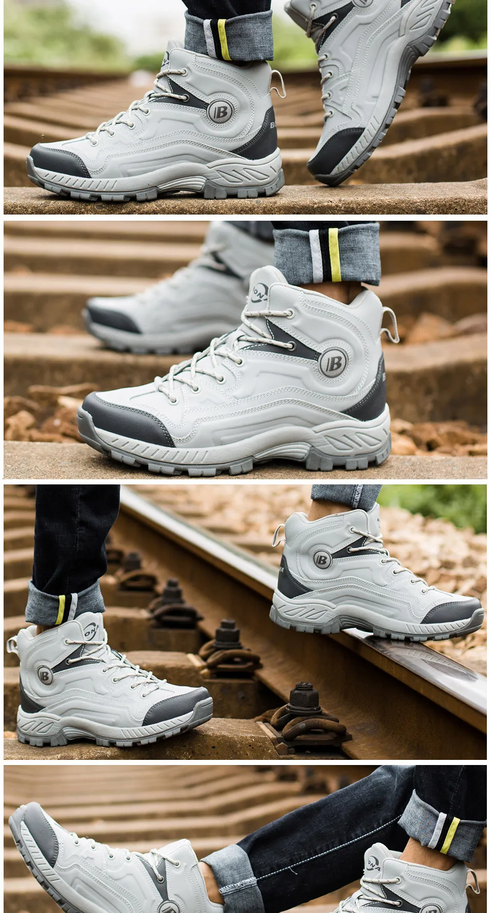 BONA/Новый типичный стиль для мужчин треккинговые ботинки с высоким вырезом Спортивная обувь уличная беговая Обувь Удобная спортивная обувь