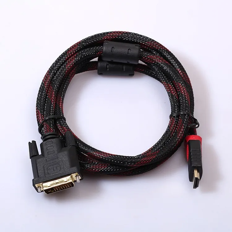 50 шт./лот Высокое качество Hdmi/DVI DVI-D DVI 24 + 1 pin адаптер позолоченный кабель со