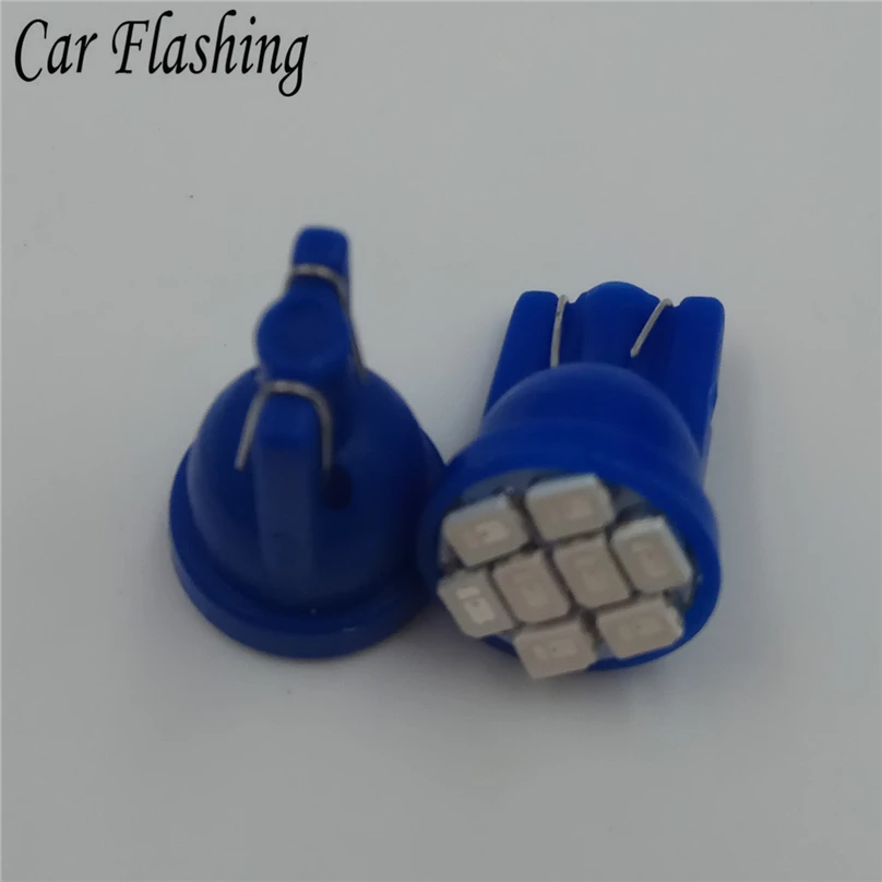 Автомобильный мигающий 30 шт./лот синий светодиод T10 8 smd светодиодов 8SMD led 194 168 192 W5W