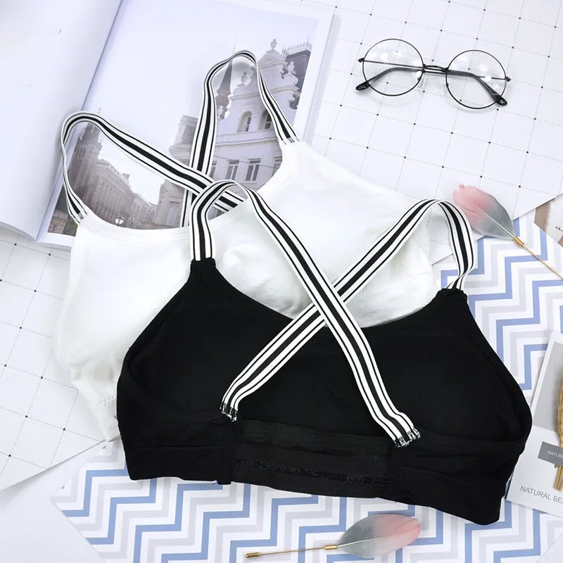 Women's Striped Wrapped Ch Bras Female Casual Bras Wrapped Chs Tube