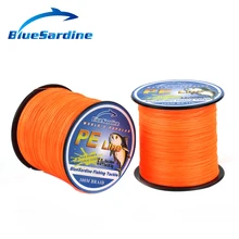 BlueSardine оранжевый 300 м многослойная леска сильная оплетка Япония рыболовный шнур 12lb-90lb рыболовные снасти