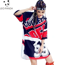 Летняя новая женская футболка Новая модная уличная одежда футболка плюс размер Свободная Повседневная Длинная с круглым вырезом и надписью женская футболка WX33