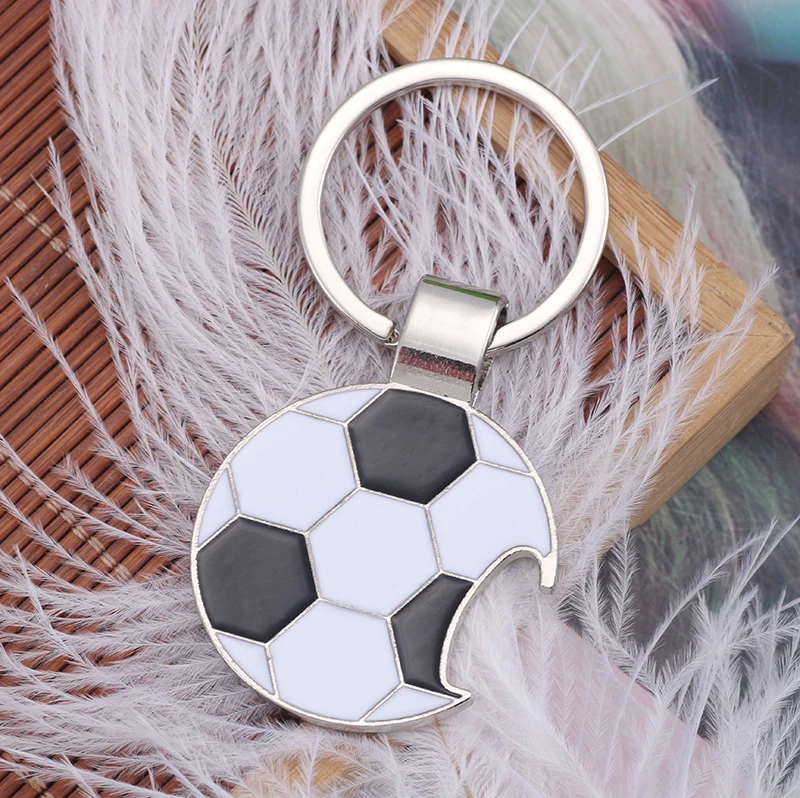 Креативная футбольная открывалка, брелок для ключей для мужчин, брелок для ключей из металлического сплава, мужские украшения, подарок на день отца