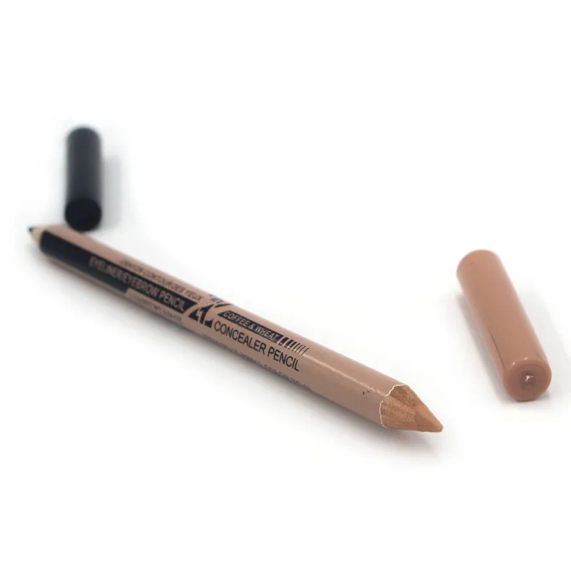 1PC New Professional 2 in 1 Double-end Make Up Waterproof Eyebrow Pen + Foundation Base Contour Makeup Face Concealer Pencil