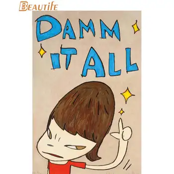 

Custom Nara Yoshitomo Poster Cloth Silk Poster Home Decoration Wall Art Fabric Poster Print 30X45cm,40X60cm.50X75cm,60X90cm