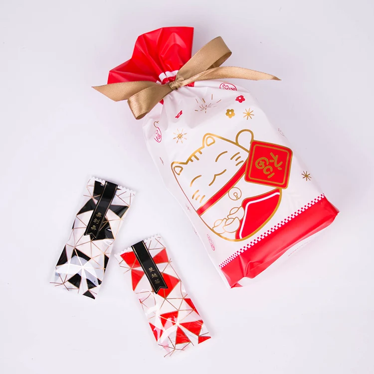 10 шт. Nougat крем Snow печенье в подарок коробка Рождественский мешок нарисованные струнные Сумки Подарочные сумки Коробка для конфет