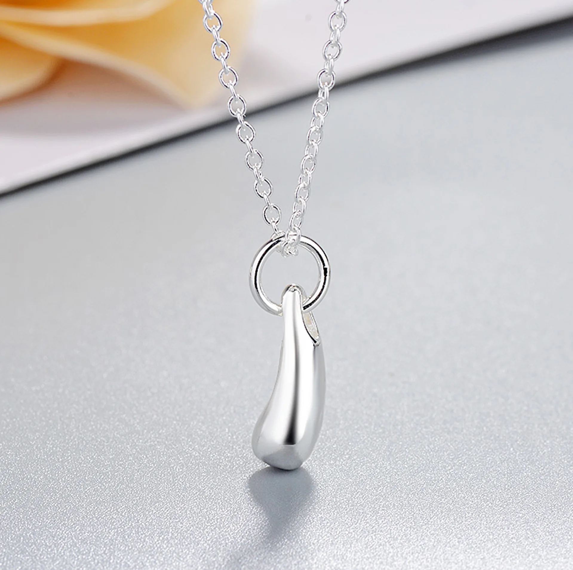 Luxury 925 Sterling Silver Jewelry Sets Water Drop Tears Necklace+Earrings+Bracelet+Ring for Women Gift Xmas Jewelry Para Mujer