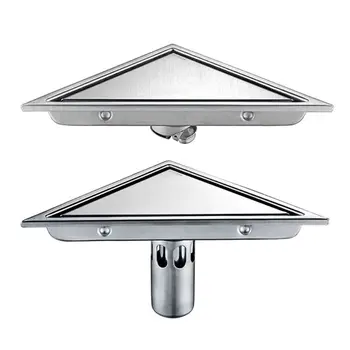 

Stainless Steel Triangle Invisible Floor Drain Shower Room Bathroom Balcony Bathroom Dual-Use Deodorant Floor Drain